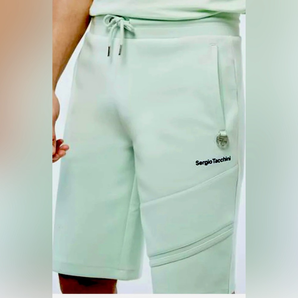 NWT! Sergio Tacchini Mens Morandi Short Light Green. Size 3XL